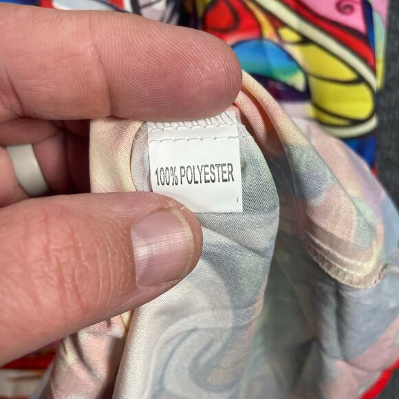 Misslook Psychedelic Button Up Mushroom Shirt Men's 3XL Colorful Party Shrooms - Picture 10 of 12